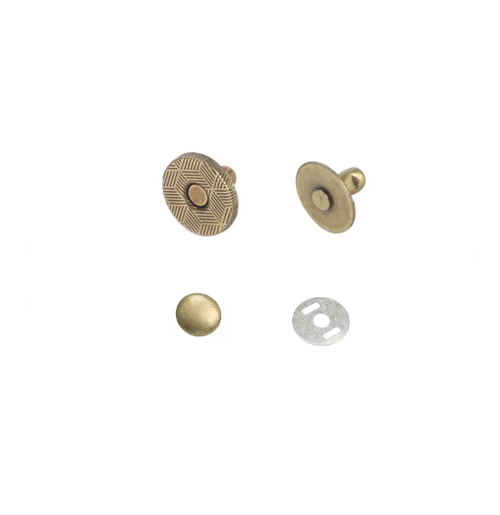 10x2mm Single Rivet Magnetic Snaps (50-sets)