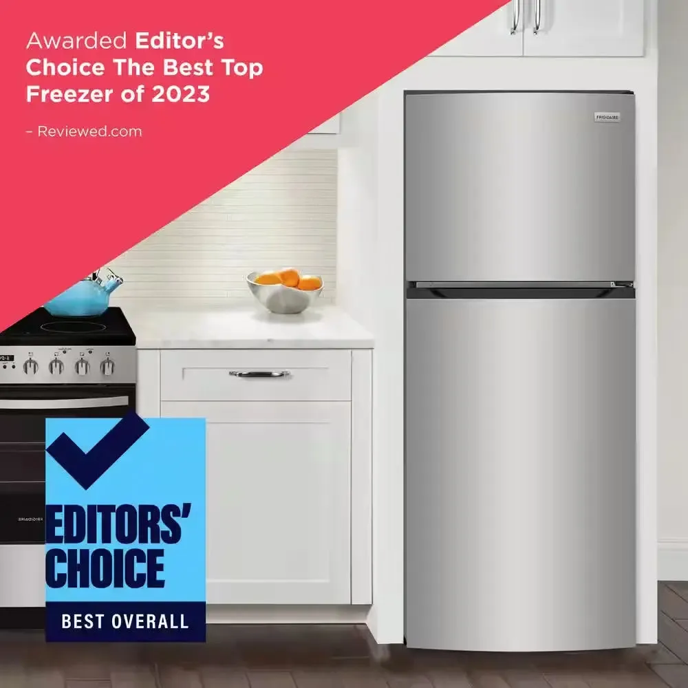 13.9 Cu. Ft. Top Freezer Refrigerator, Brushed Steel