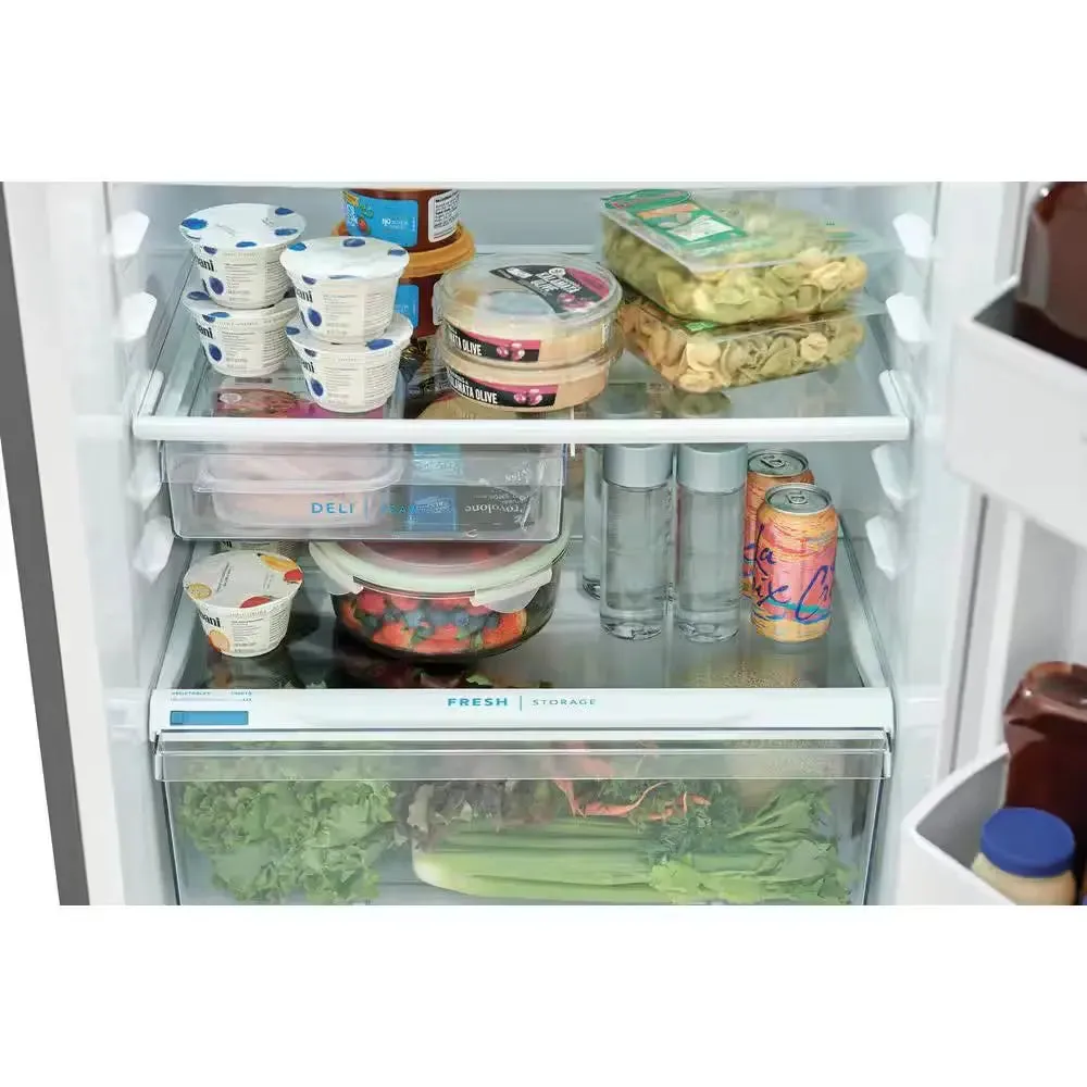13.9 Cu. Ft. Top Freezer Refrigerator, Brushed Steel