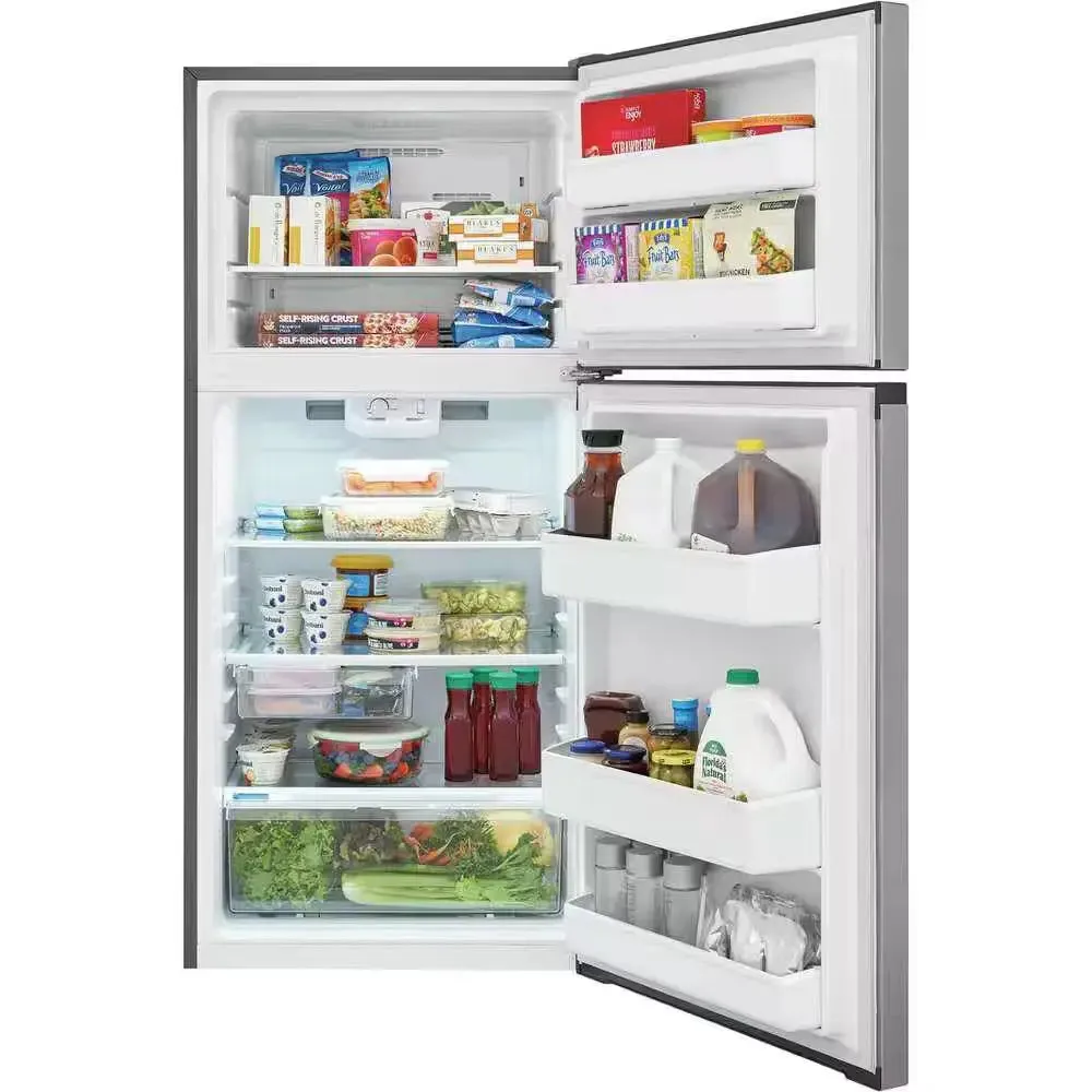 13.9 Cu. Ft. Top Freezer Refrigerator, Brushed Steel