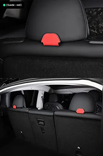 2nd Row Rear Seat Headrest Trunk Storage Hooks for Tesla Model Y (Matte Black)