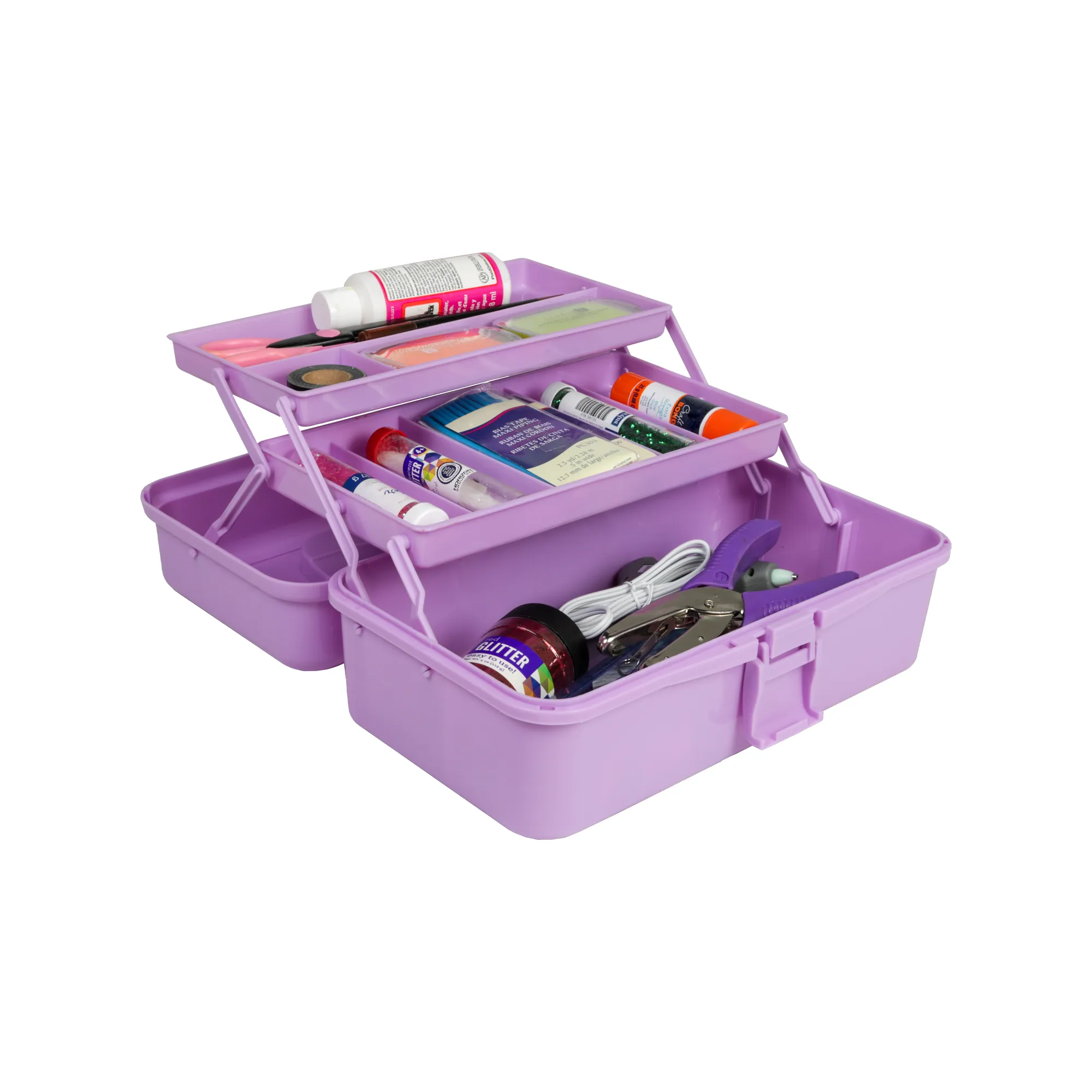 3-Layer Craft Storage Box, Purple