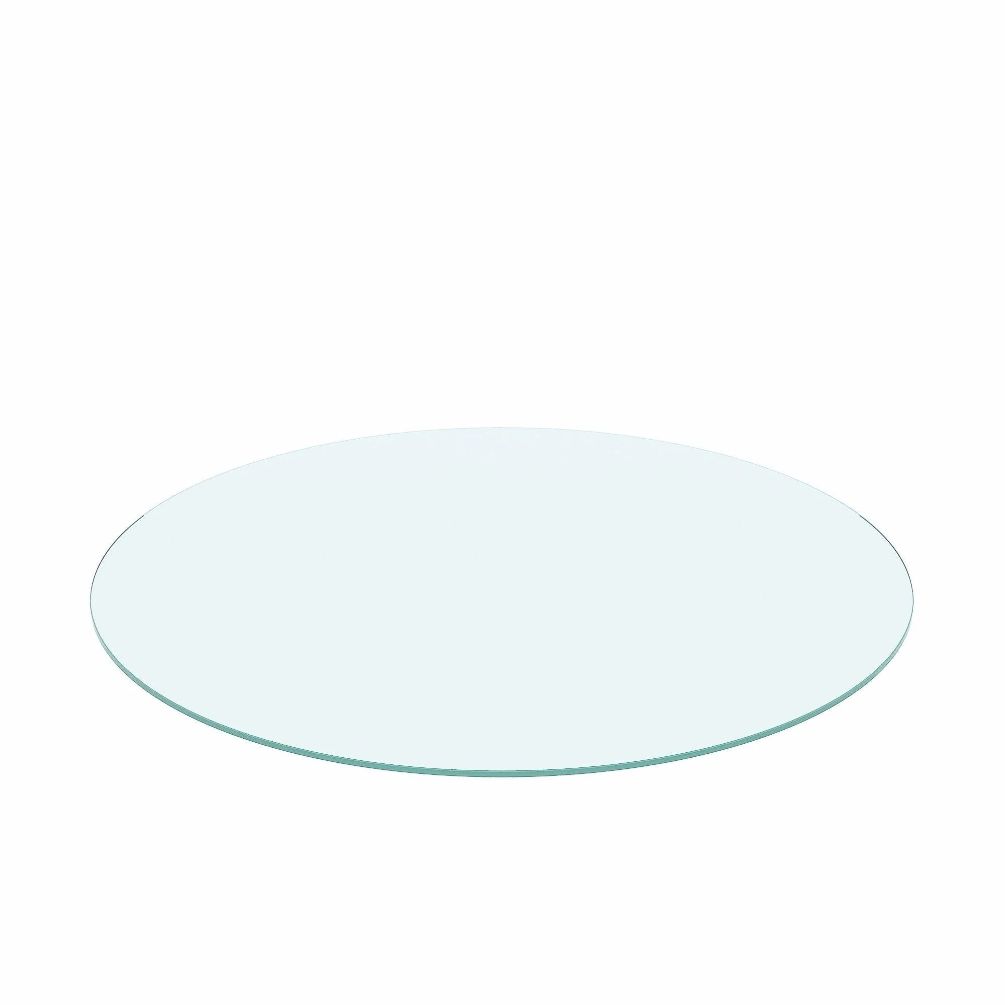 30" Inch Round Tempered Glass Table Top Clear Glass 1/4" Inch Thick Flat Polished Edge