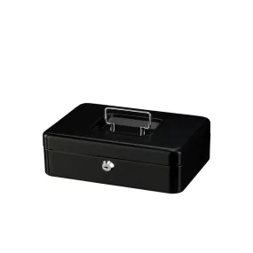 30X24X9Cm Locking Cash Box With Removable Coin Tray And Key Lock Xf0729 Black