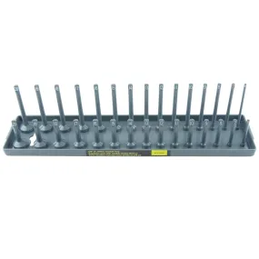 3/8" Drive Metric Socket Holder, Gray