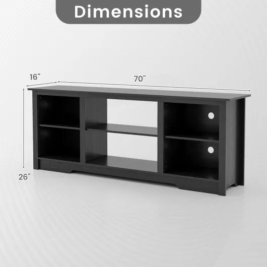 70-Inch TV Stand for up to 75" Flat Screen TVs with Adjustable-Black