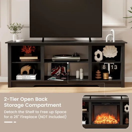 70-Inch TV Stand for up to 75" Flat Screen TVs with Adjustable-Black