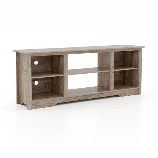 70-Inch TV Stand for up to 75" Flat Screen TVs with Adjustable Shelves-Gray