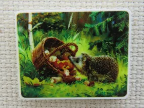 A Basket of Mushrooms to Tempt a Hedgehog Needle Minder, Cover Minder, Magnet
