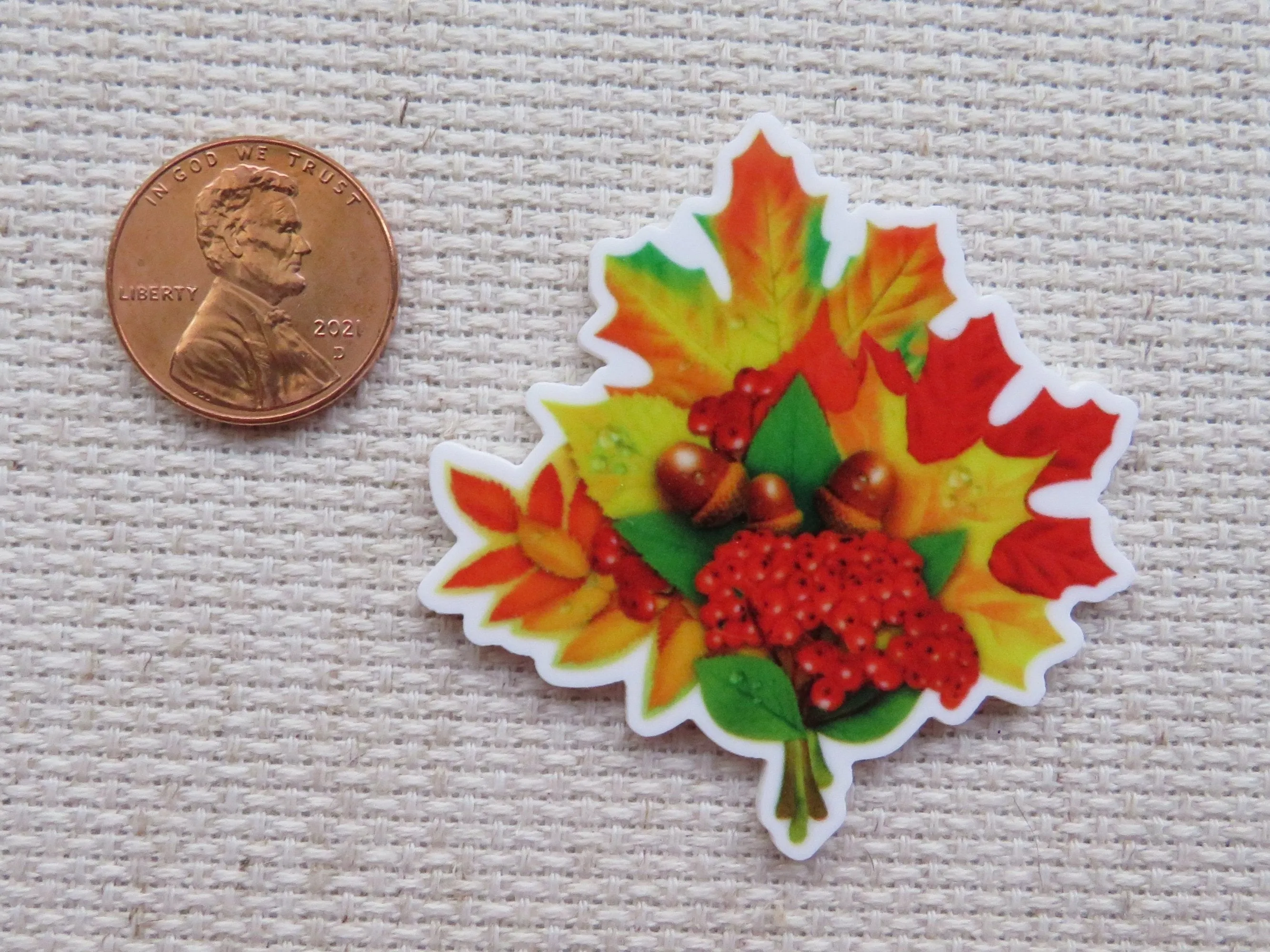 A bunch of Autumn Leaves Needle Minder, Cover Minder, Magnet