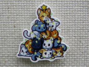 A Christmas Tree of Cats Needle Minder, Cover Minder, Magnet
