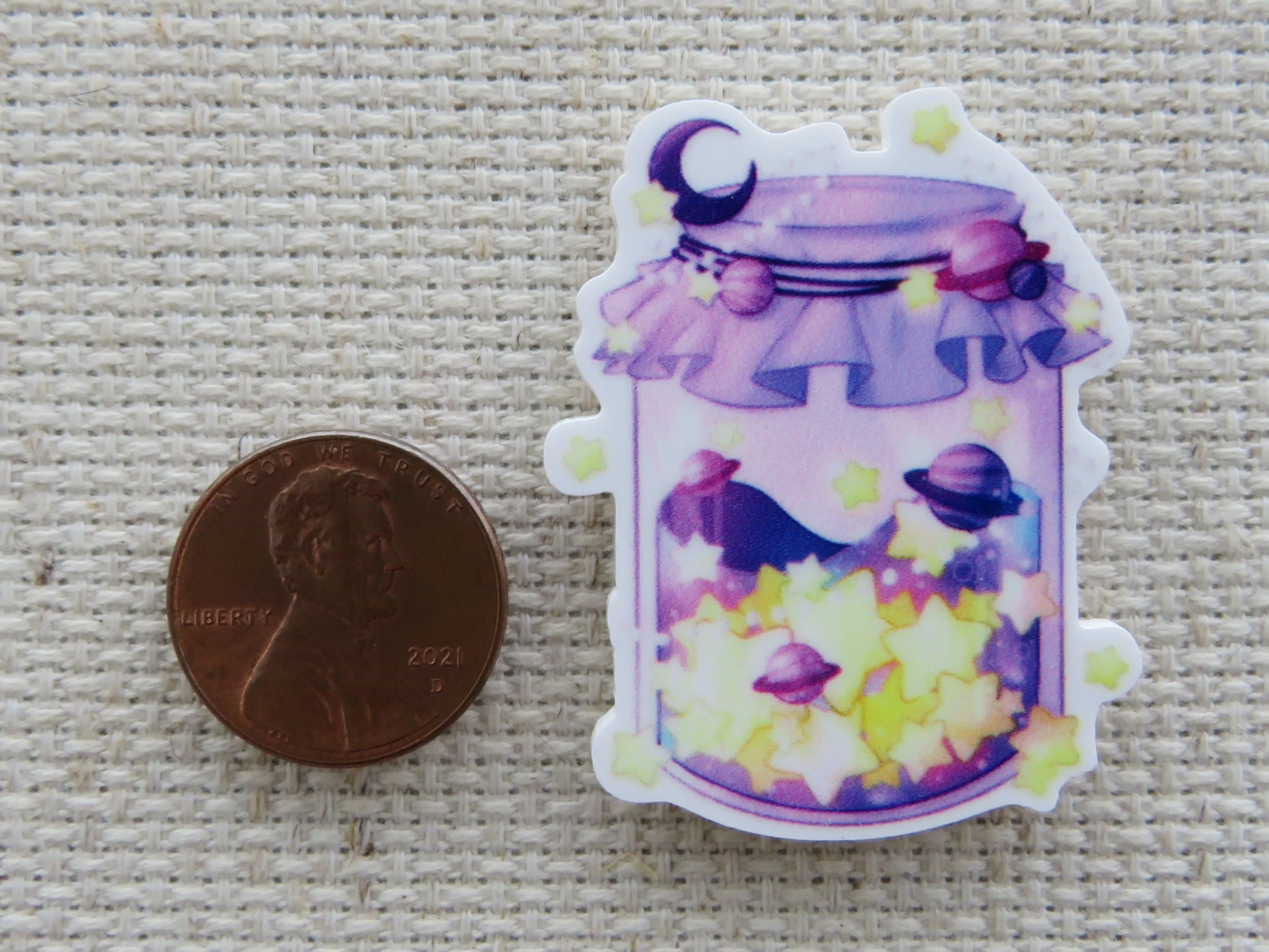 A Jar of Stars and Planets Needle Minder, Cover Minder, Magnet