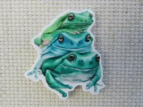 A Stack of Frogs Needle Minder, Cover Minder, Magnet
