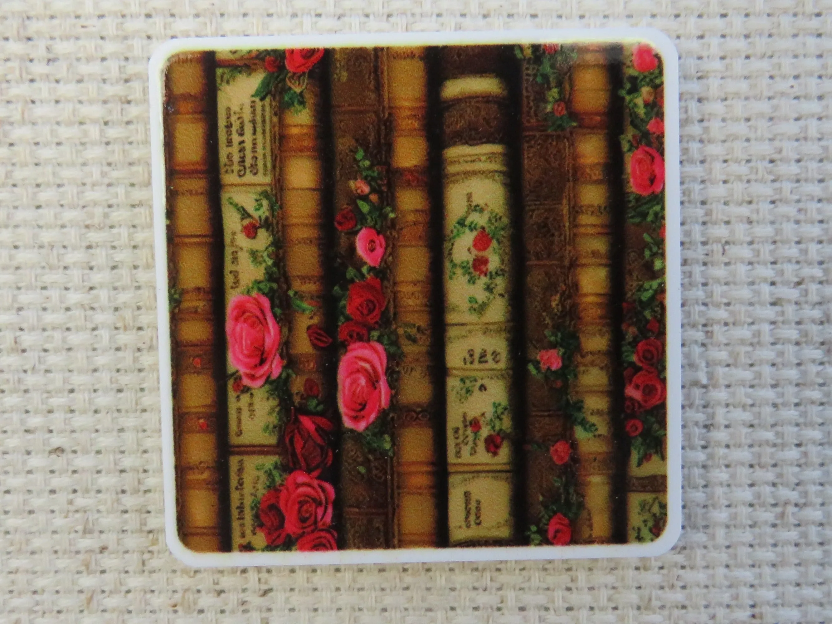 A Stack of Vintage Looking Books Needle Minder, Cover Minder, Magnet