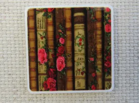 A Stack of Vintage Looking Books Needle Minder, Cover Minder, Magnet