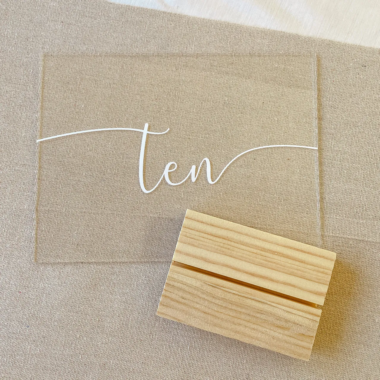 Acrylic Wedding Table Numbers 1 - 12 (Wedding Stationery)
