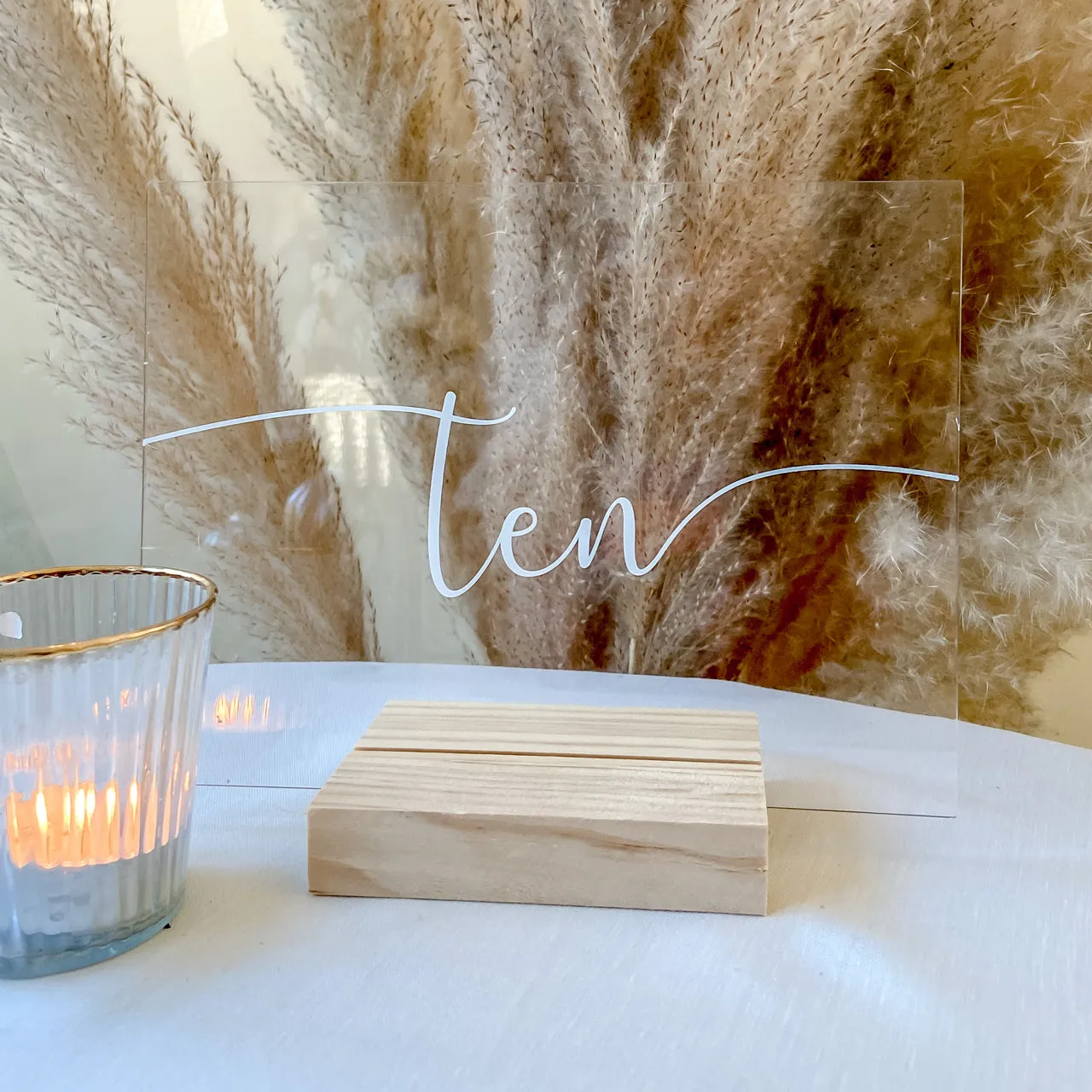Acrylic Wedding Table Numbers 1 - 12 (Wedding Stationery)