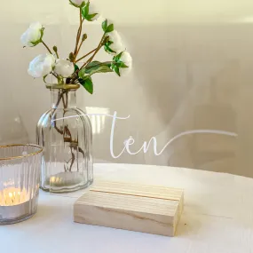 Acrylic Wedding Table Numbers 1 - 12 (Wedding Stationery)