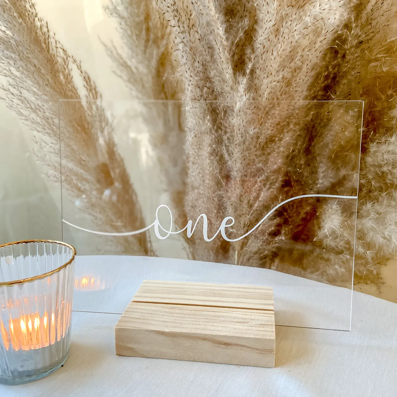 Acrylic Wedding Table Numbers 1 - 12 (Wedding Stationery)