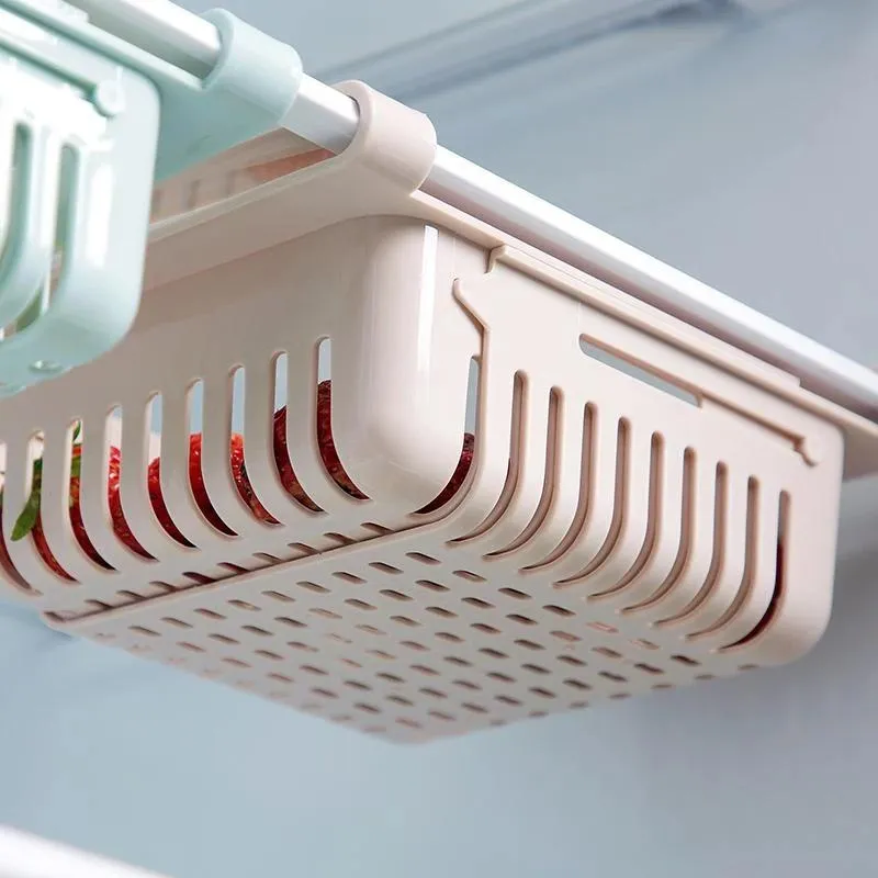 Adjustable Fridge Storage Basket, Fridge Racks Tray Sliding Storage Racks ( buy 1 get 1 free )