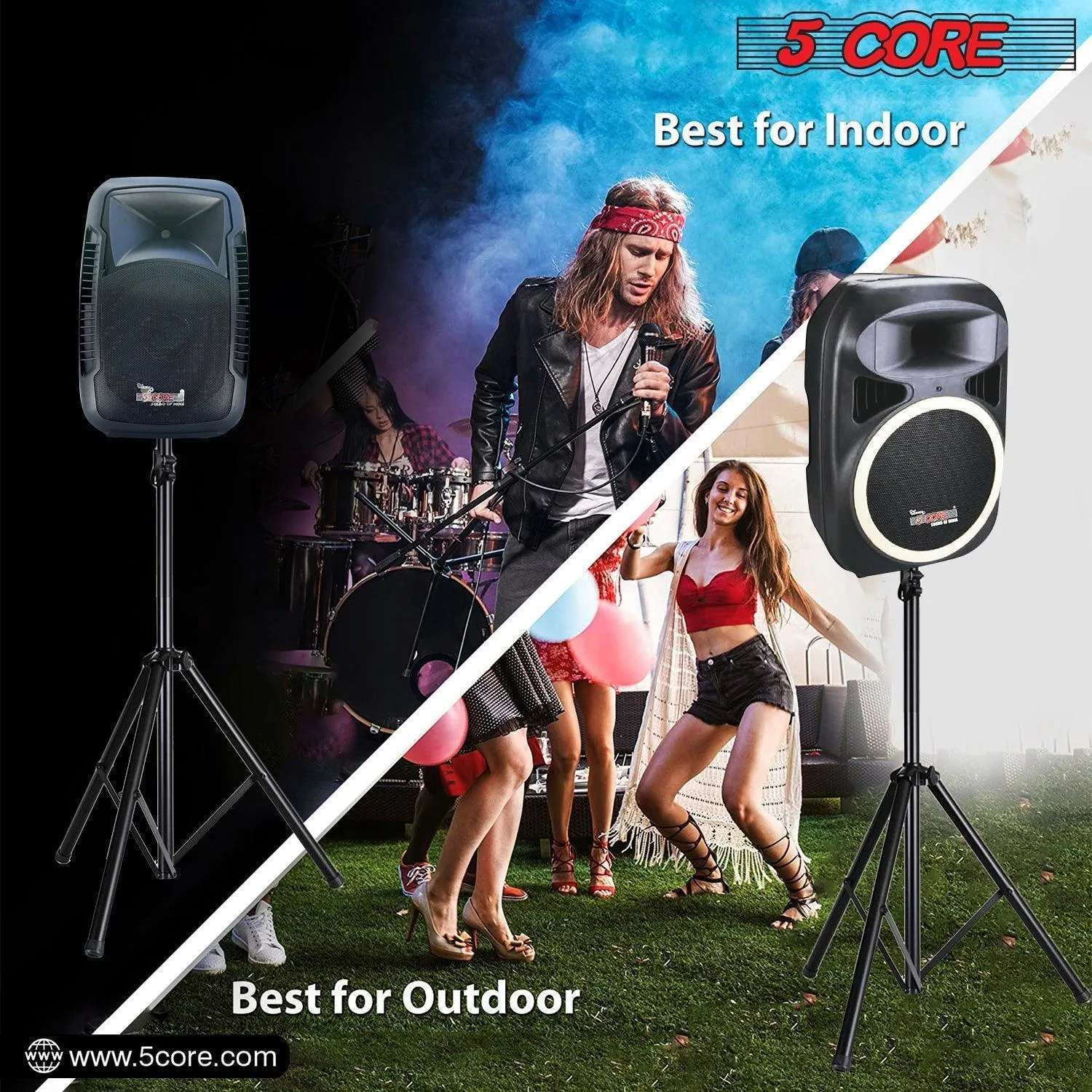 Adjustable PA Speaker Stands with Mounting Bracket SS ECO 1PK