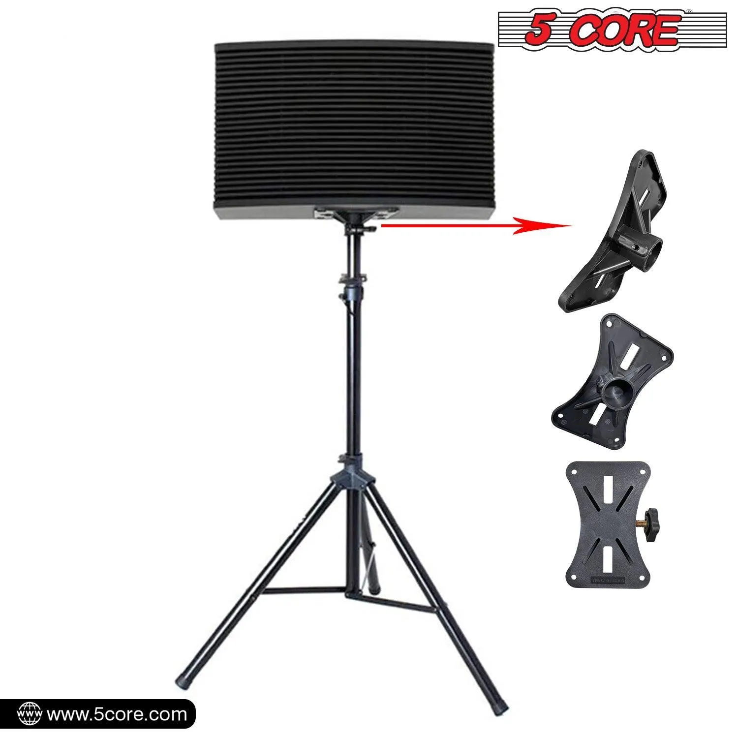 Adjustable PA Speaker Stands with Mounting Bracket SS ECO 1PK
