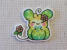 Adorable Green Mouse Needle Minder, Cover Minder, Magnet