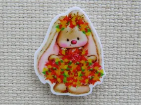 Autumn Bunny Needle Minder, Cover Minder, Magnet