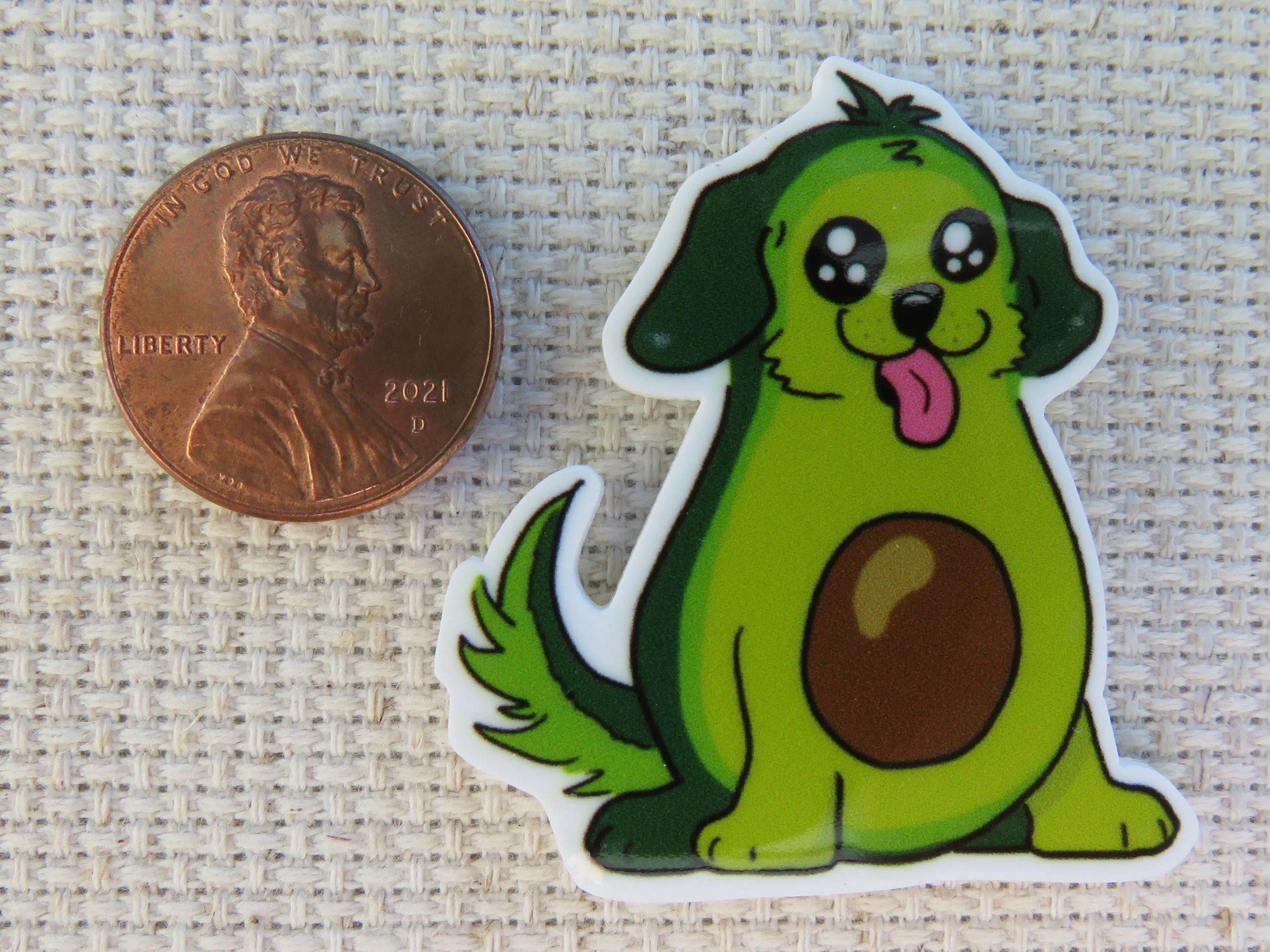 Avocado Dog Needle Minder, Cover Minder, Magnet