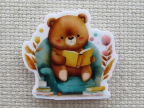 Bear Reading a Book Needle Minder, Cover Minder, Magnet