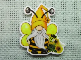 Bee Gnome with Sunflowers Needle Minder, Cover Minder, Magnet