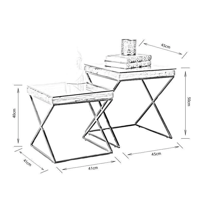 Bella Wood Nest Of Tables