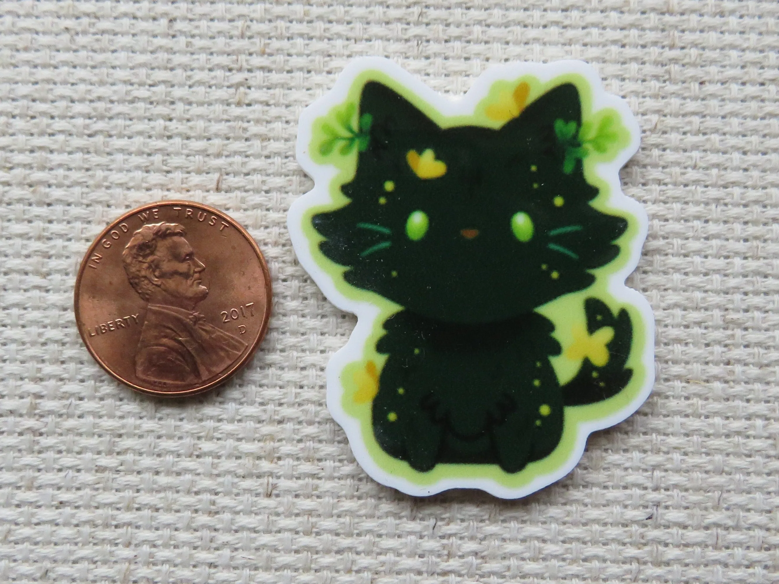 Black Fall Cat Needle Minder, Cover Minder, Magnet