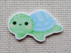 Blue and Green Turtle Needle Minder, Cover Minder, Magnet