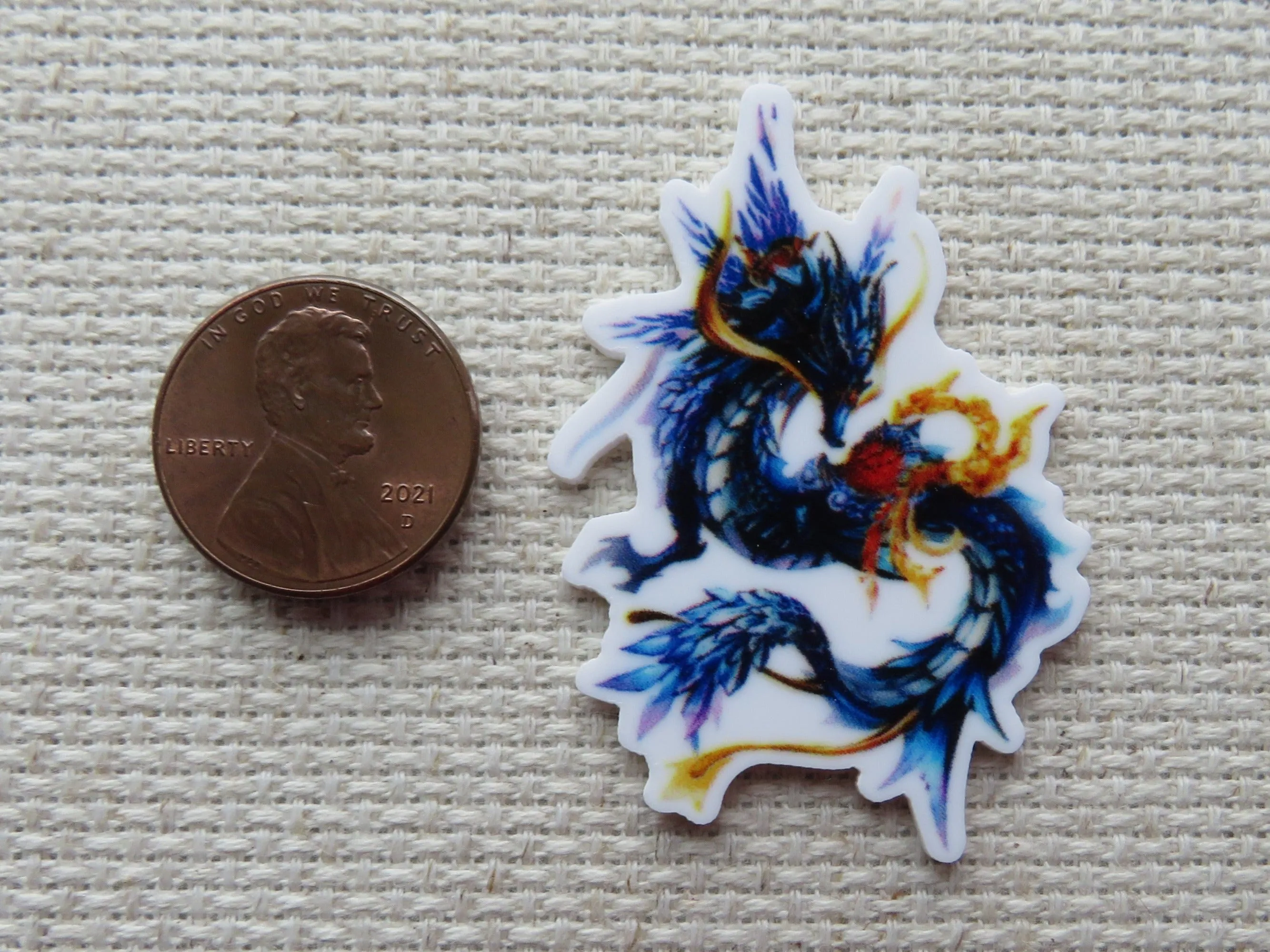 Blue Dragon Needle Minder, Cover Minder, Magnet