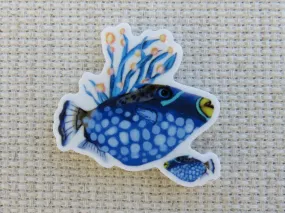 Blue Trigger Fish Needle Minder, Cover Minder, Magnet
