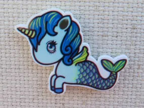 Blue Unicorn Mermaid Needle Minder, Cover Minder, Magnet
