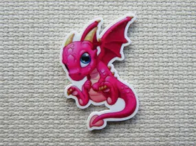 Bold Pink Dragon Needle Minder, Cover Minder, Magnet