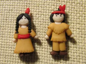 Boy or Girl Native American Needle Minder, Cover Minder, Magnet