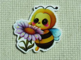 Bumble Bee with a Pretty Flower Needle Minder, Cover Minder, Magnet