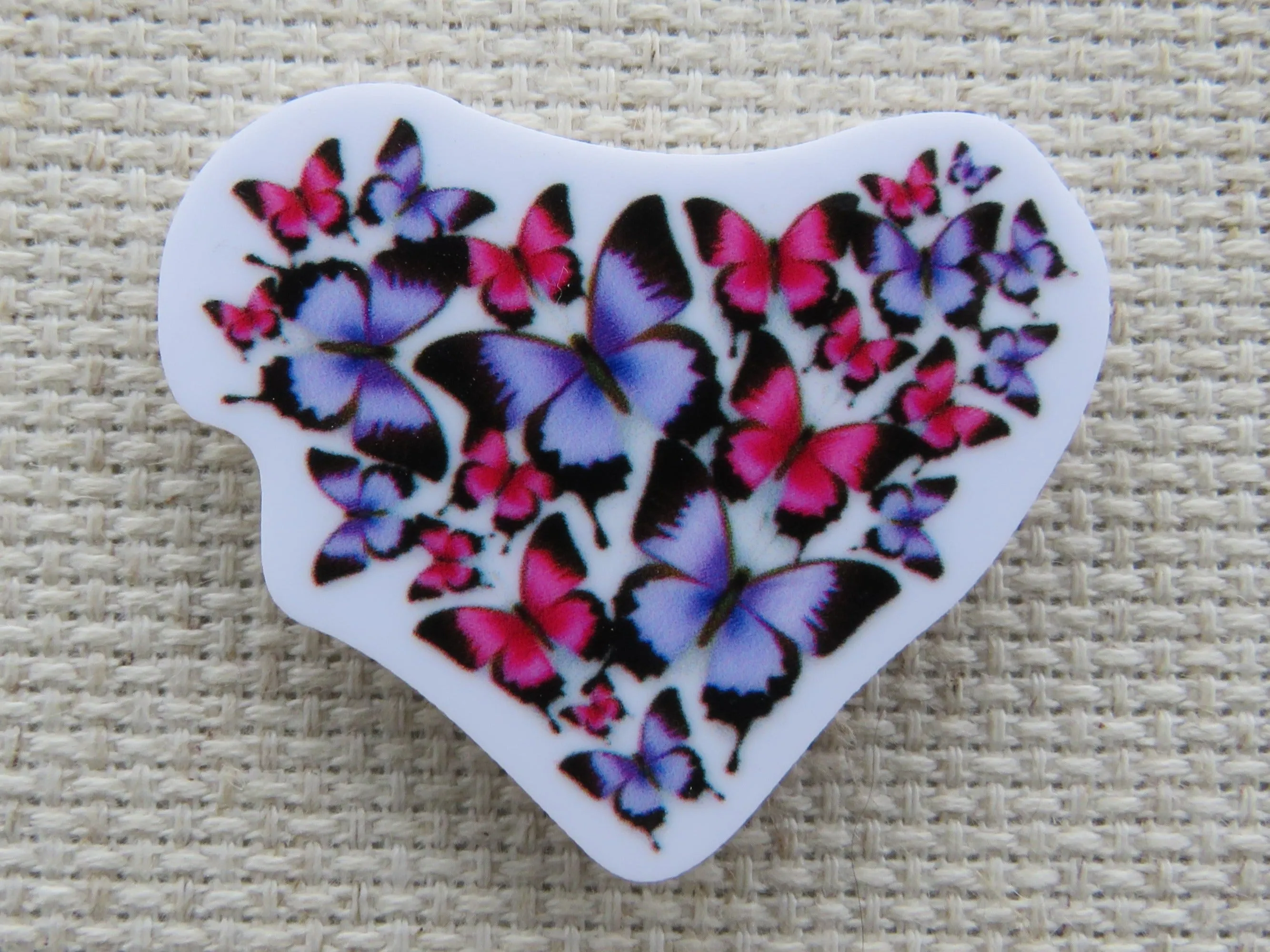 Butterfly Heart Needle Minder, Cover Minder, Magnet