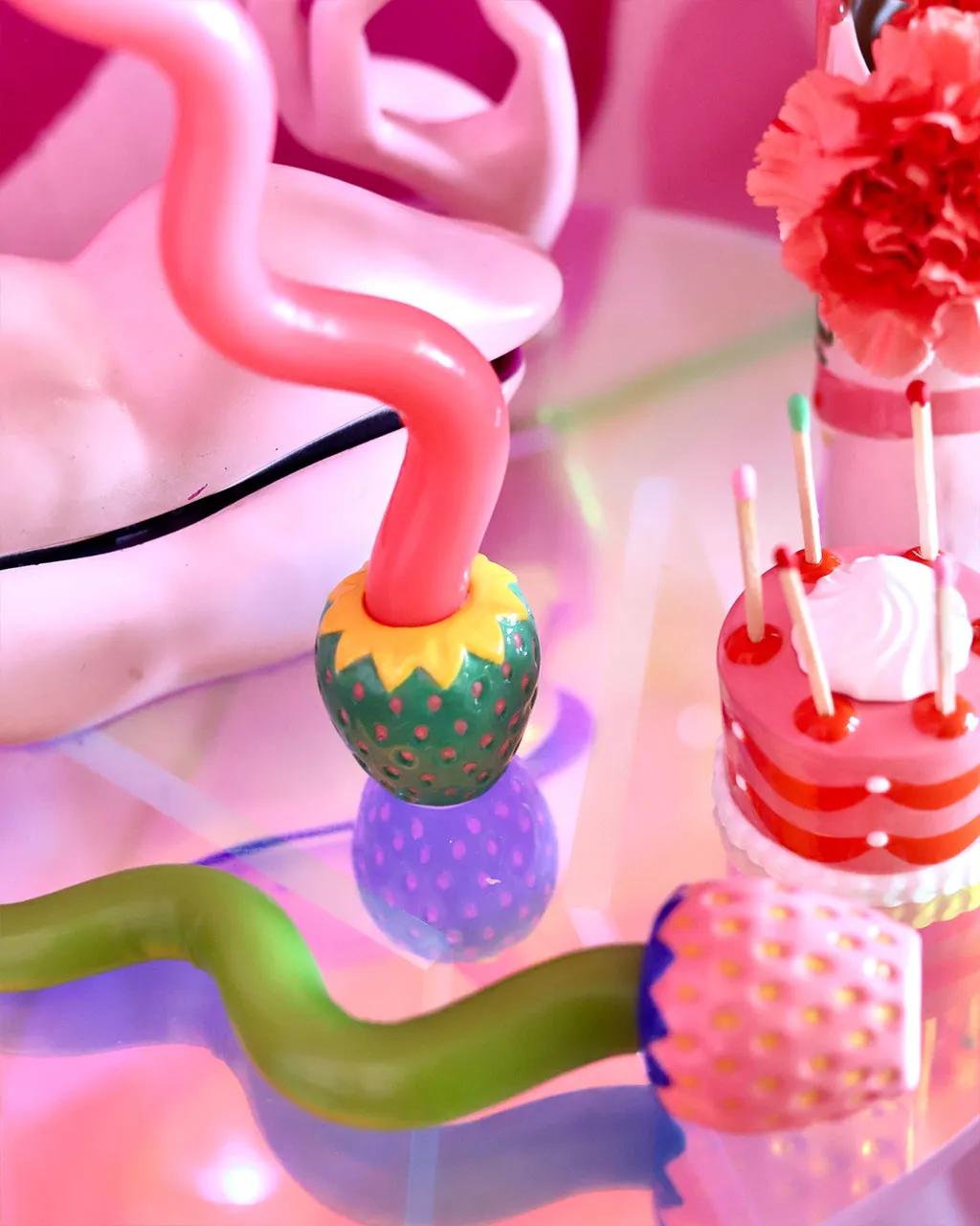Candle Holders - Strawberries
