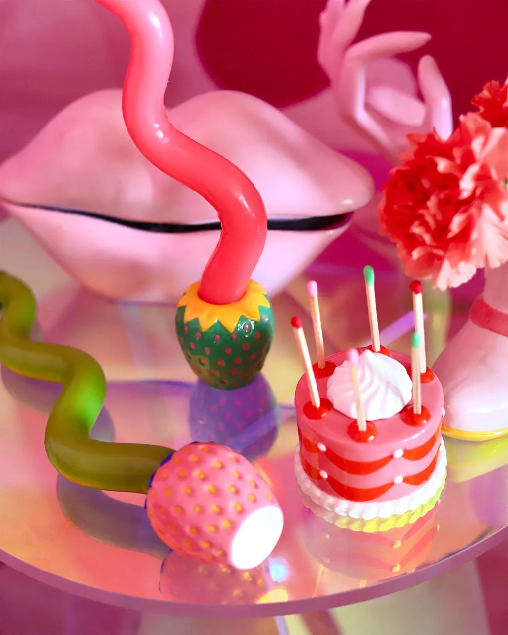Candle Holders - Strawberries
