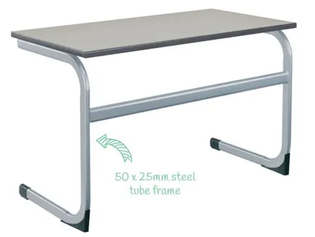 Cantilever Euro Tables: Double - 1200x600mm