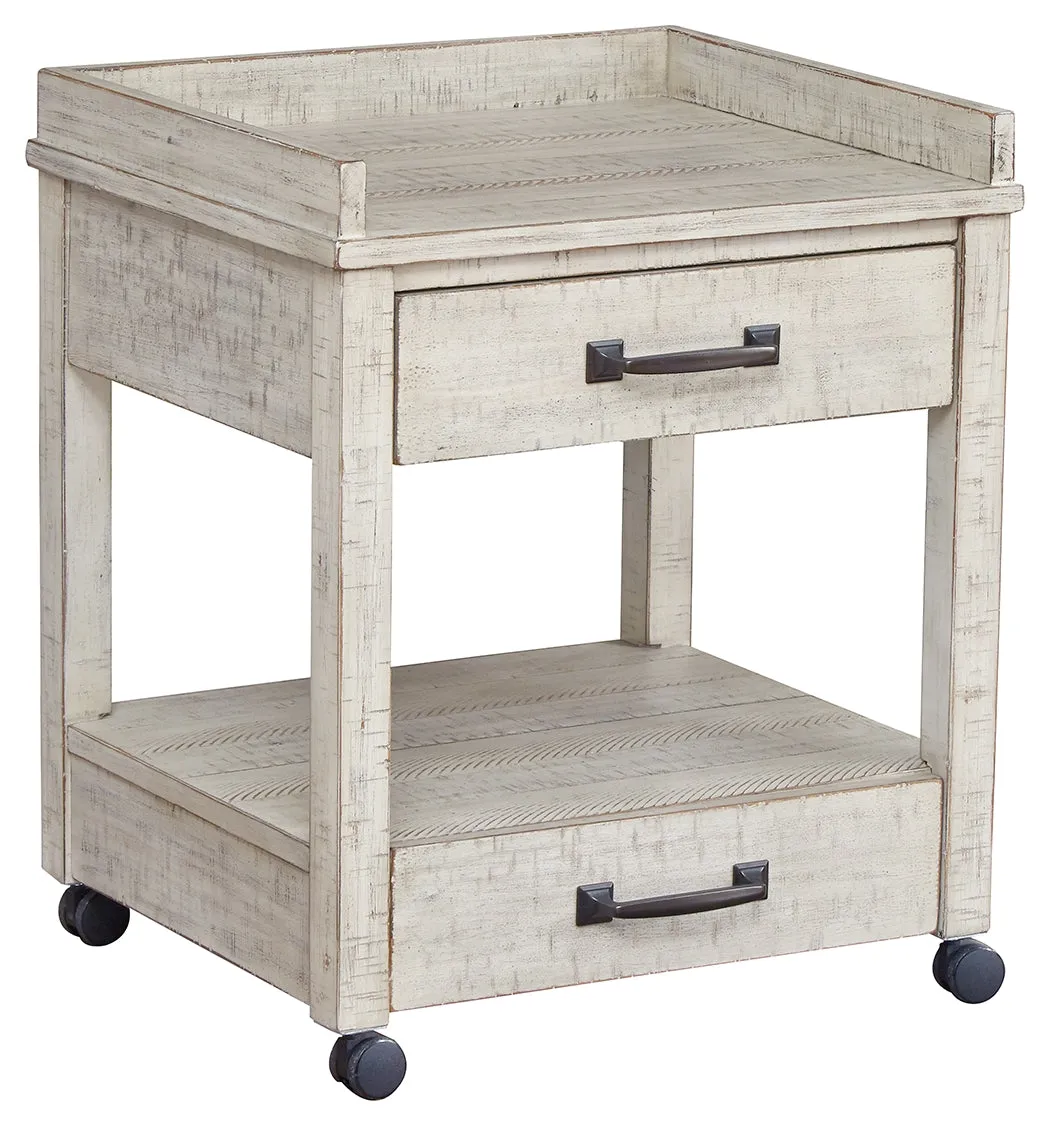 Carynhurst Home Office Desk and Storage in Whitewash