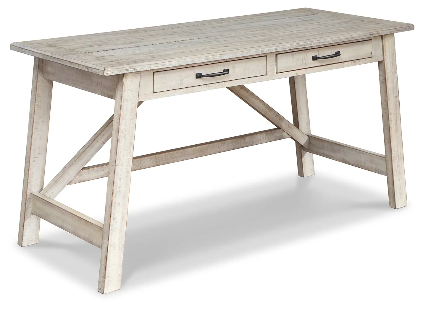 Carynhurst Home Office Desk and Storage in Whitewash