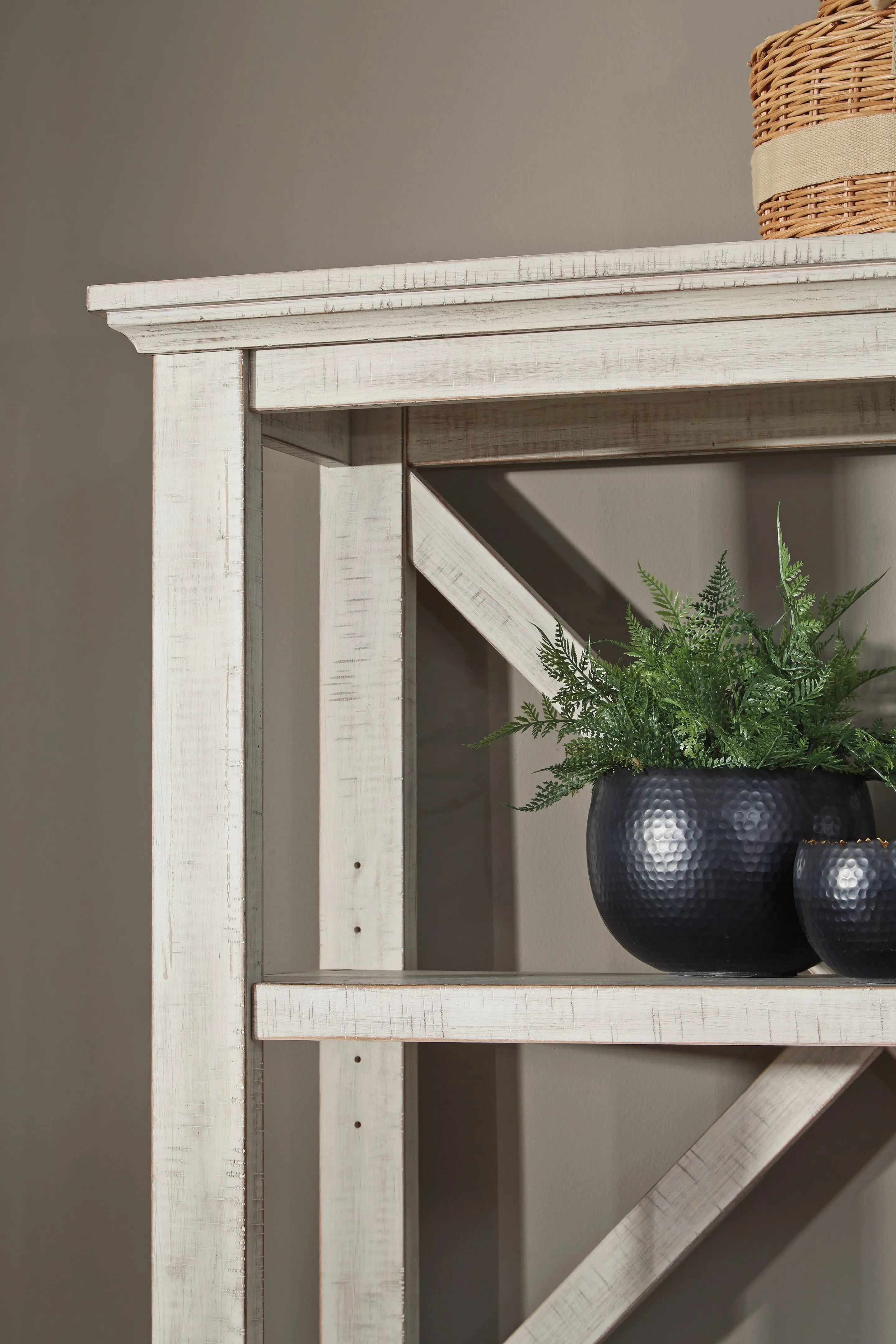 Carynhurst Home Office Desk and Storage in Whitewash