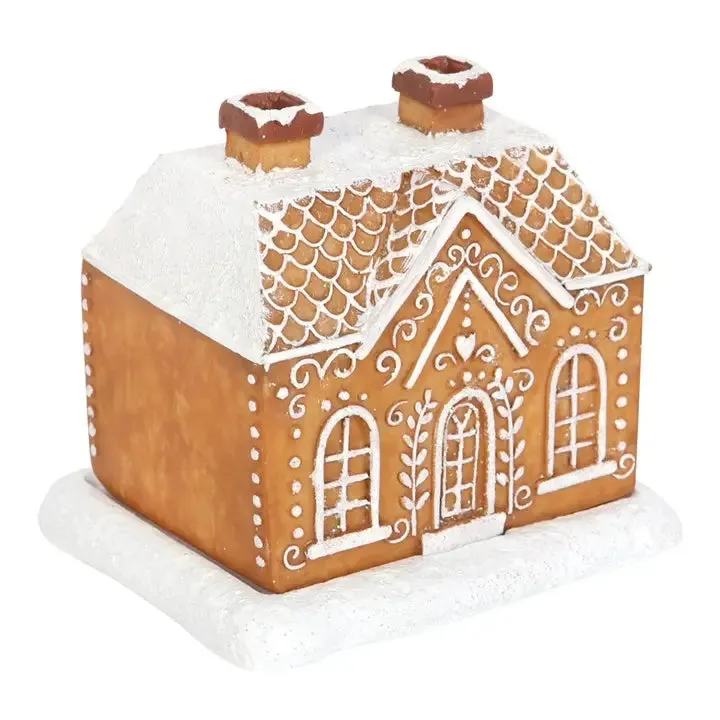 Christmas Glittery Gingerbread House Incense Burner