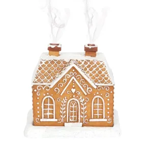 Christmas Glittery Gingerbread House Incense Burner