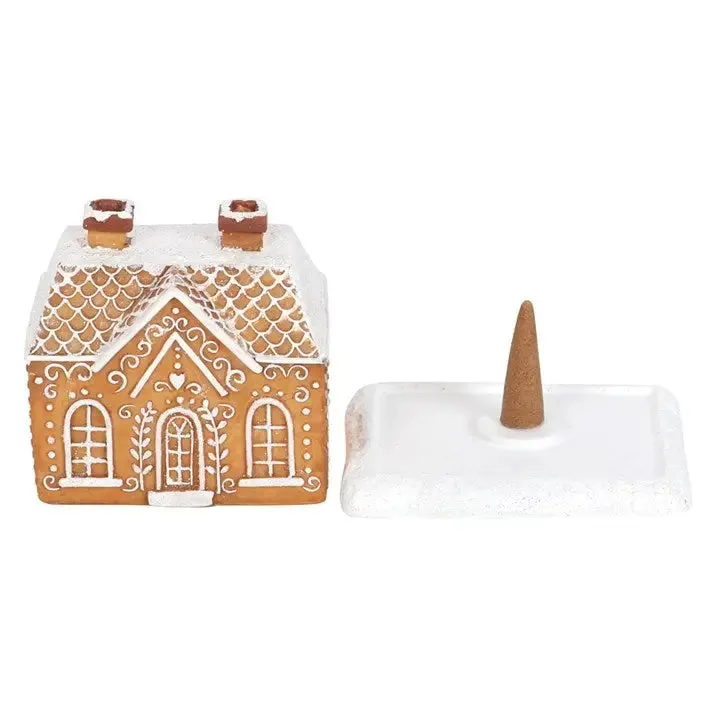 Christmas Glittery Gingerbread House Incense Burner